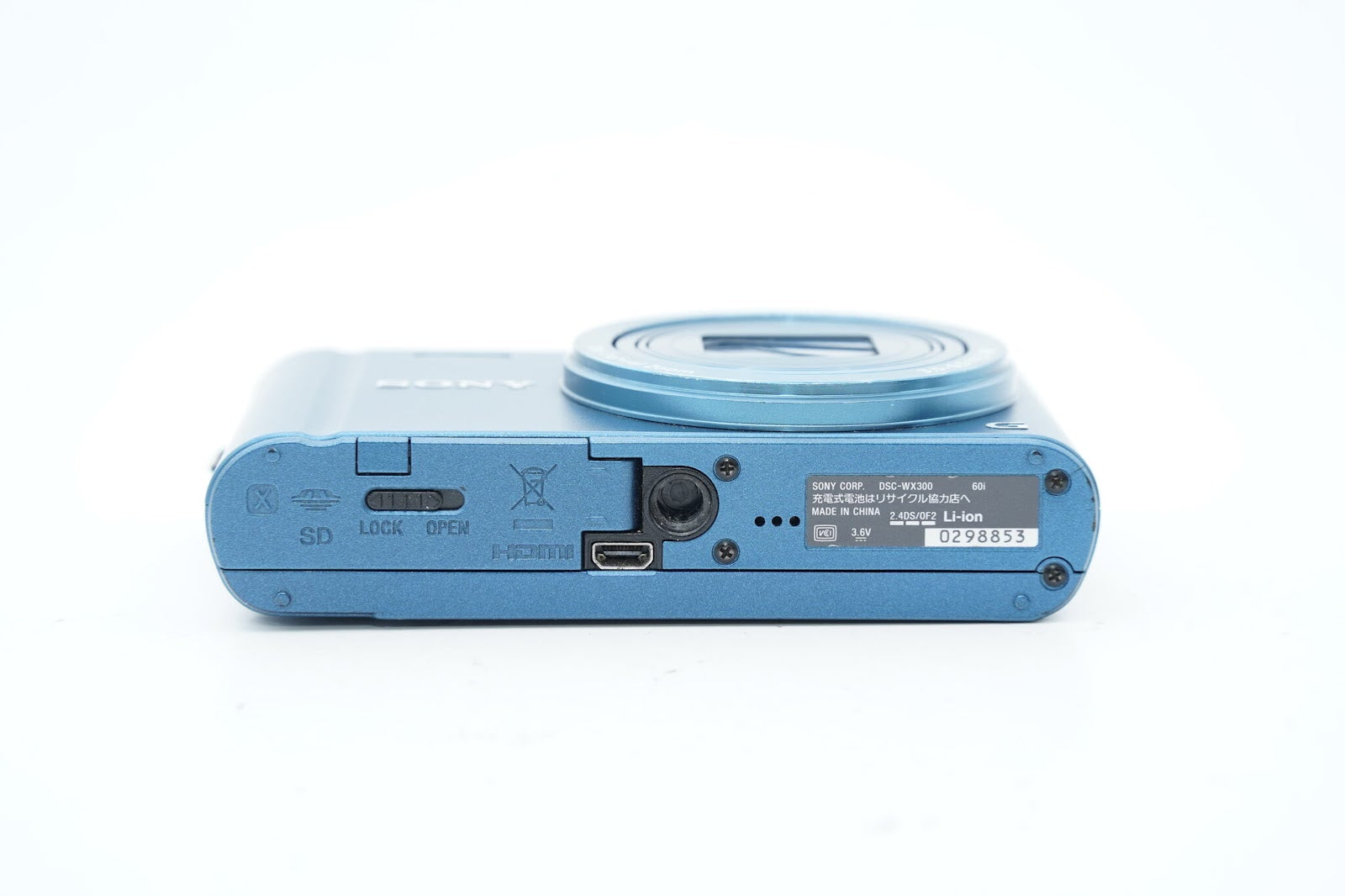 SONY Cyber-shot DSC-WX300 ブルー バッテリー 充電器付属