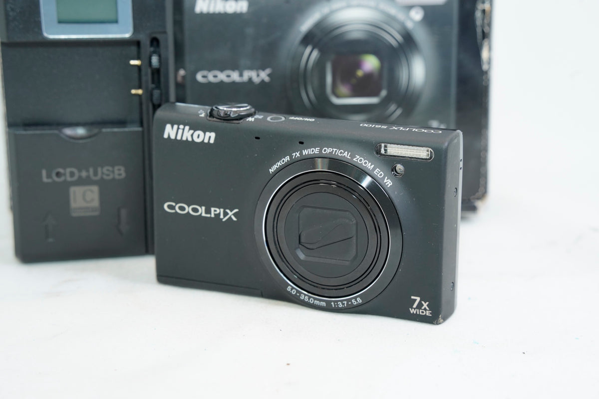 Nikon COOLPIX S6100 ブラック(付属:箱、バッテリー)