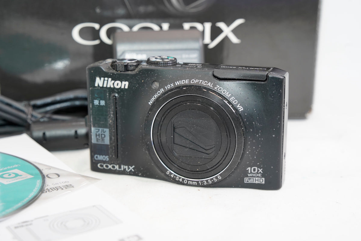 Nikon COOLPIX S8100 黒(付属:バッテリー、充電器、箱)