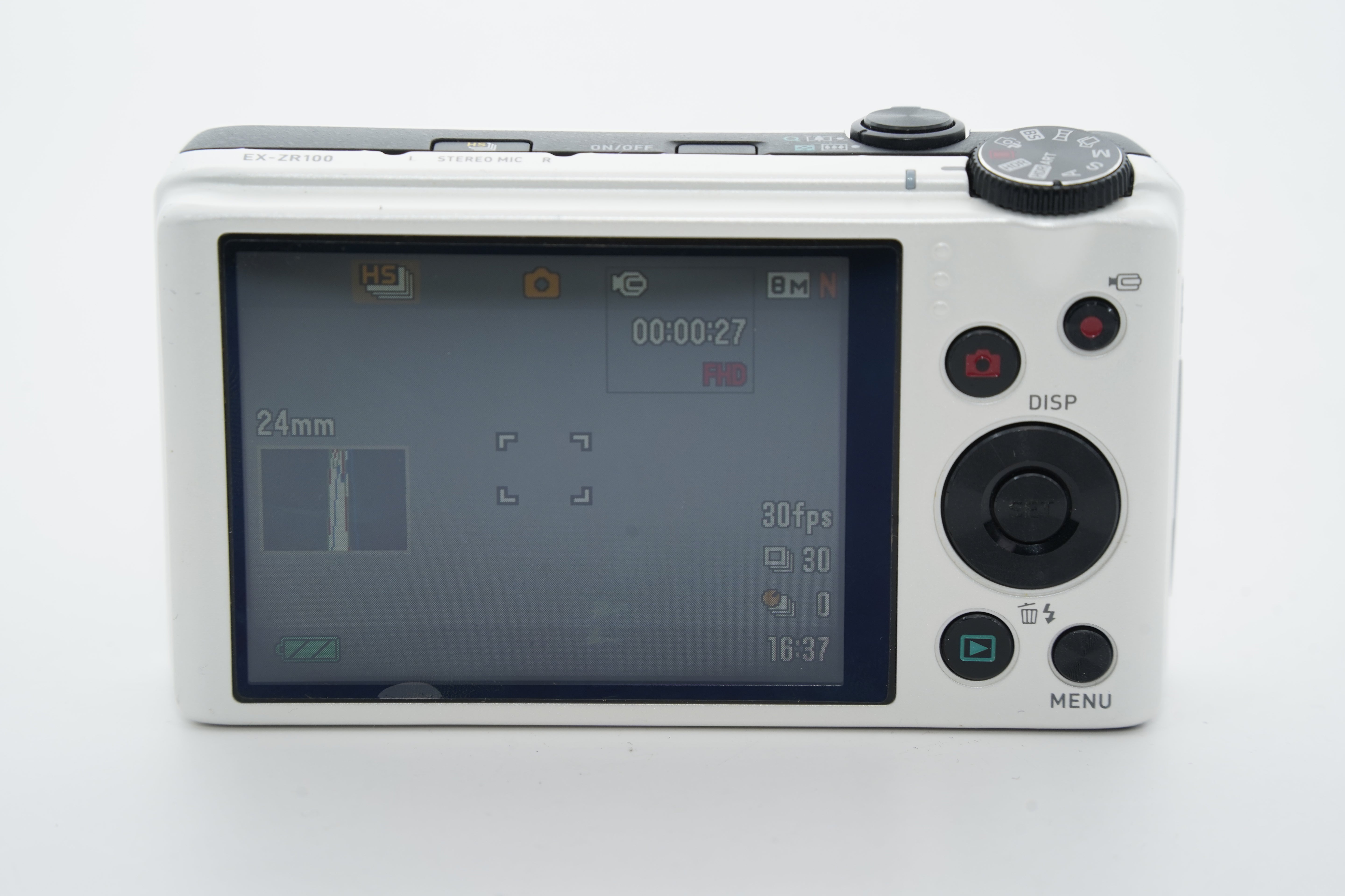 CASIO EXILIM EX-ZR100 ホワイト 充電器 バッテリー付属