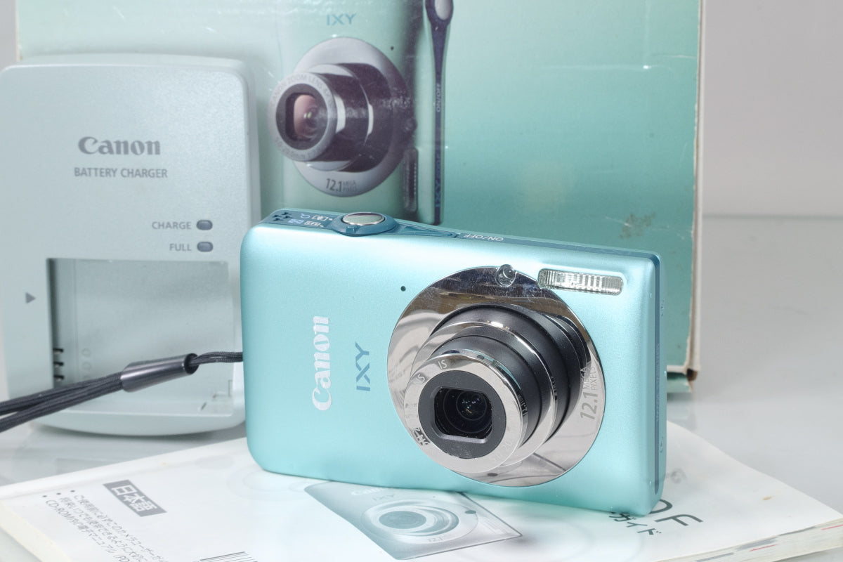 Canon IXY 200F ブルー バッテリー, 充電器, 元箱, 付き
