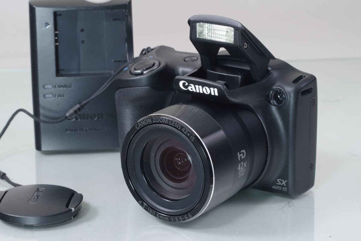 Canon PowerShot SX420 IS 充電器付き Canon PowerShot SX420 IS ブラック バッテリー, 充電器, 付き