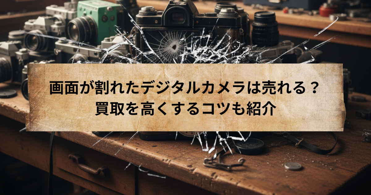 画面が割れたデジタルカメラは売れる？買取を高くするコツも紹介