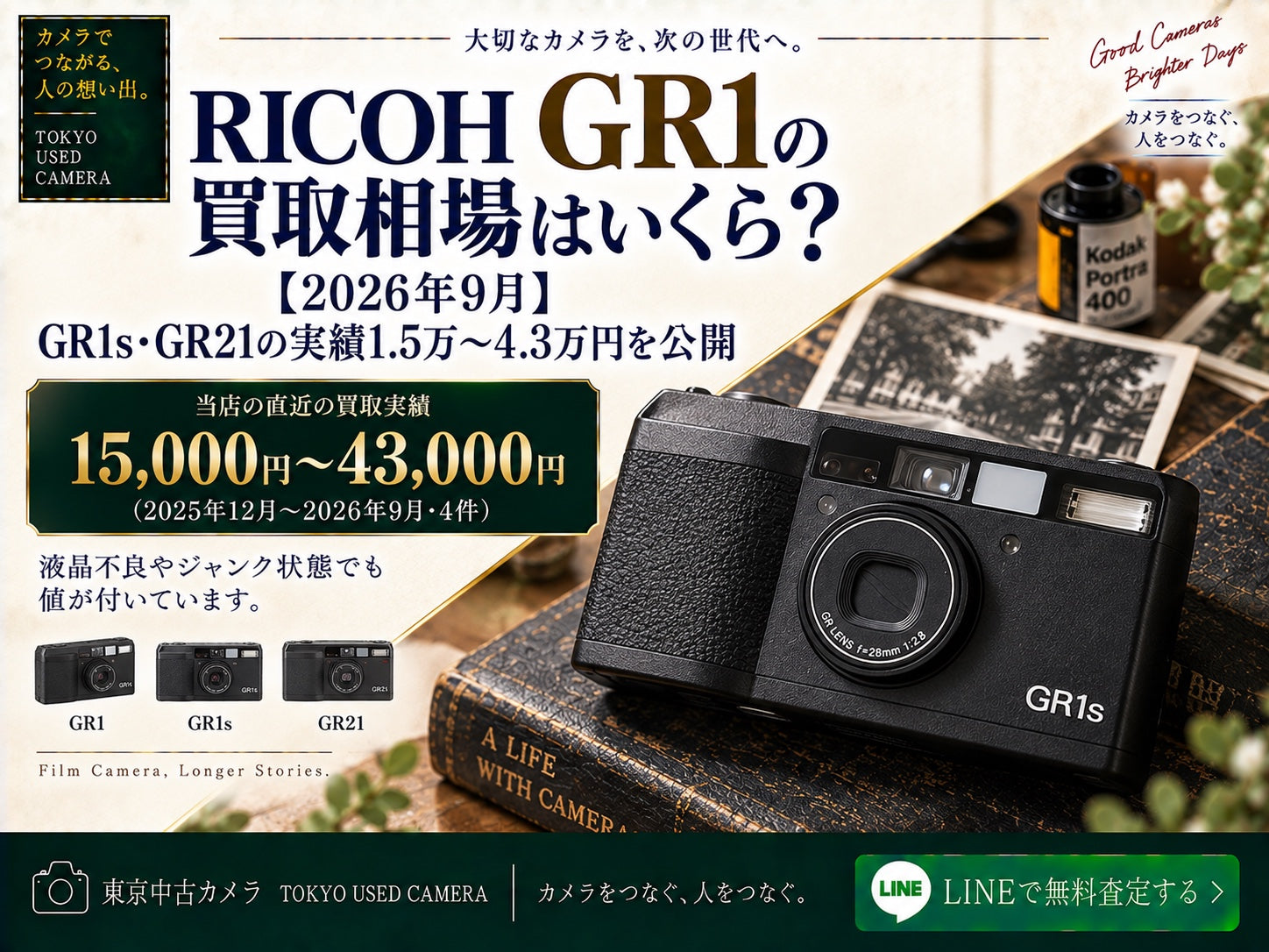 RICOH GR1・GR1sの買取相場・買取価格｜実績15,000〜43,000円