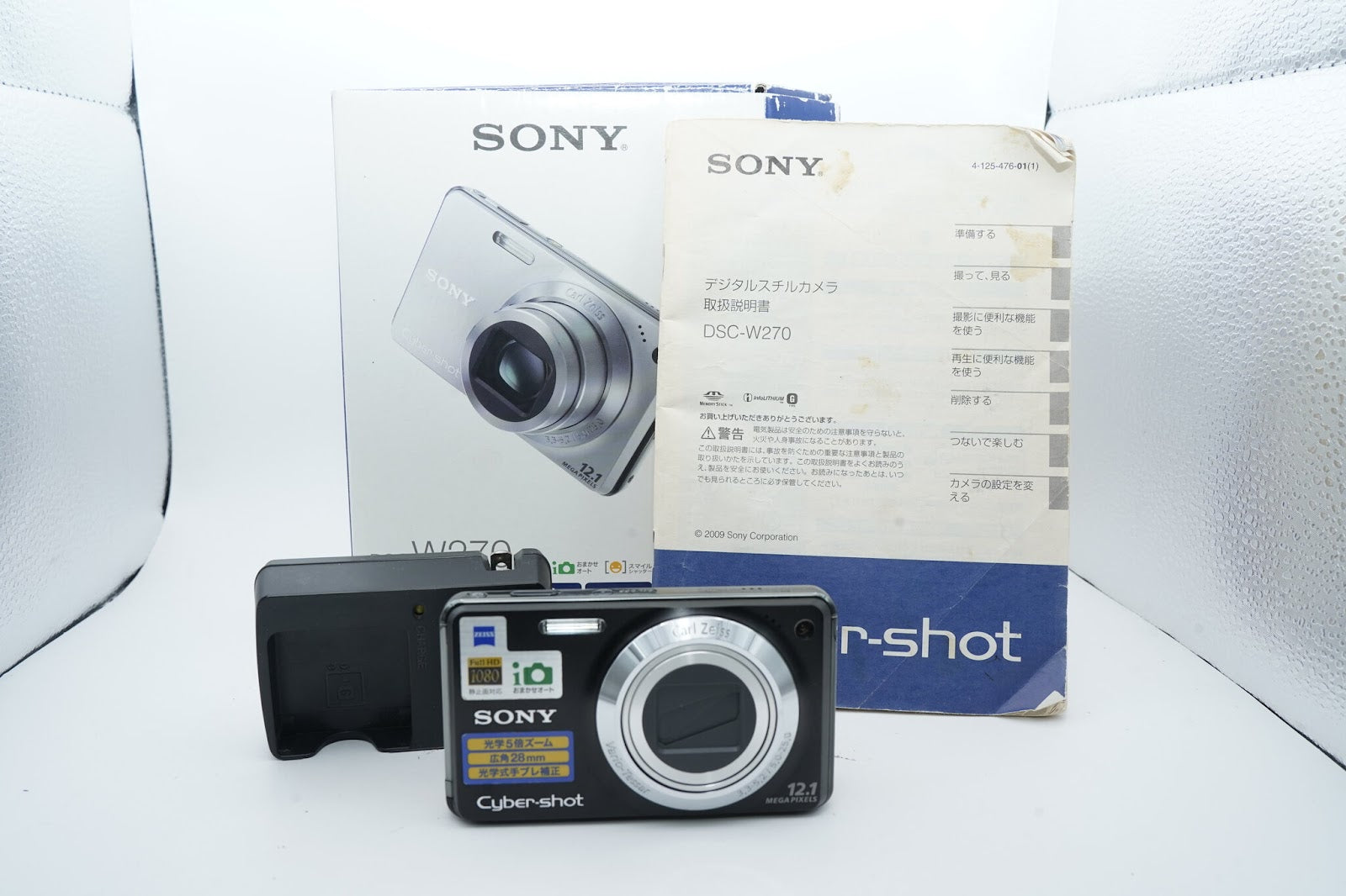 SONY Cyber-shot DSC-W270 ﾌﾞﾗｯｸ 箱 バッテリー 充電器付属