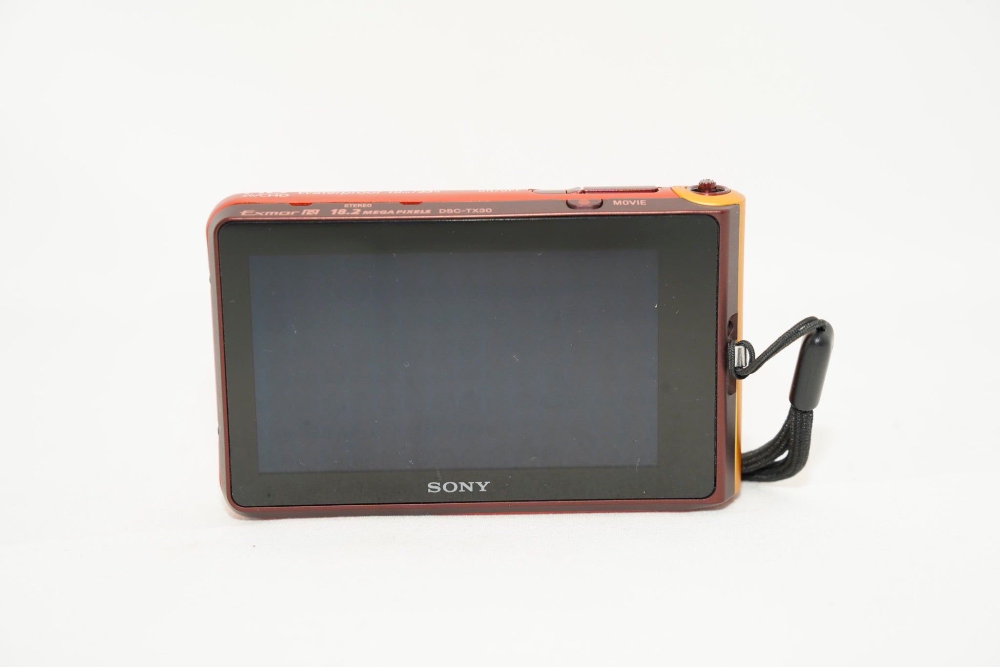 【SONY】cyber-shot DSC-TX30:純正ケース・予備バッテリー付 SONY Cyber-shot DSC-TX30 オレンジ バッテリー付属