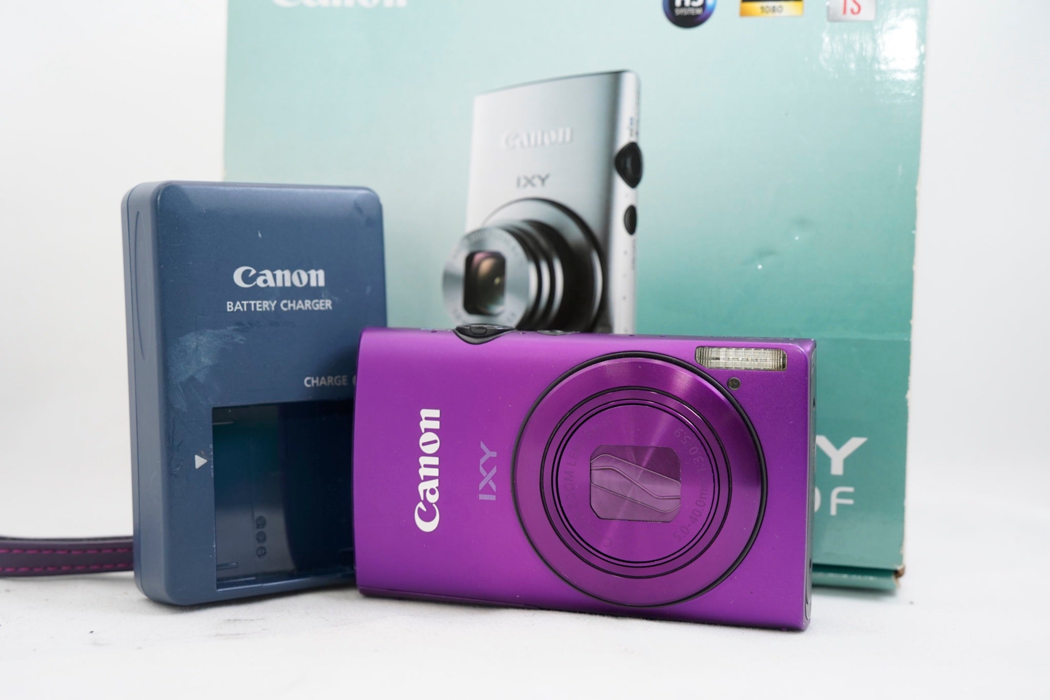 Canon IXY 600F パープル（付属：バッテリー・充電器・説明書・箱）