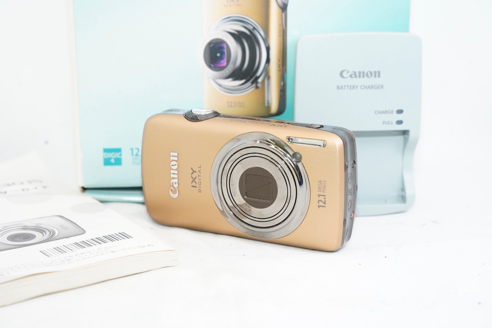 美品【Canon】IXY DIGITAL 930 IS コンデジ 付属品完備 Canon IXY DIGITAL 930 IS ブラウン（付属：箱、充電器、バッテリー）