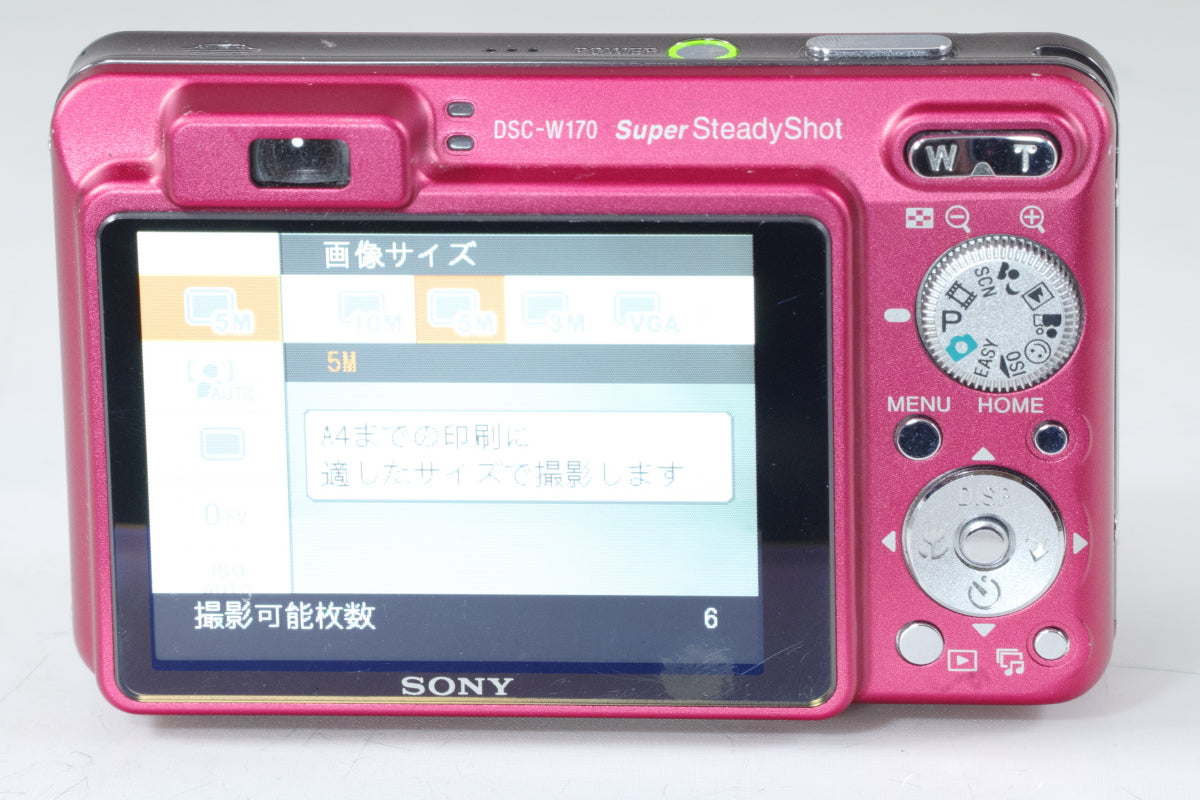 【美品】 SONY ソニー DSC-W170 デジカメ バッテリー レッド SONY Cyber-shot DSC-W170 レッド バッテリー, 付き
